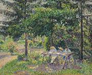 Camille Pissarro Enfants attables dans le jardin a Eragny, painting
